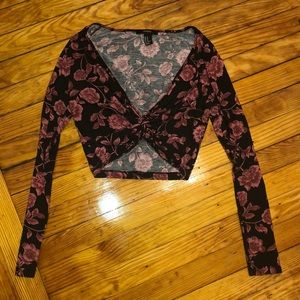 F21 Floral Crop Top